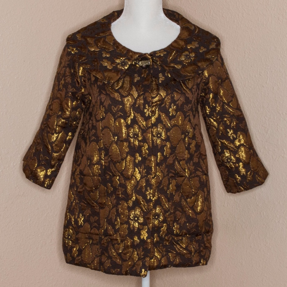 Forever 21 3/4 Sleeve Peter Pan Collar Coat